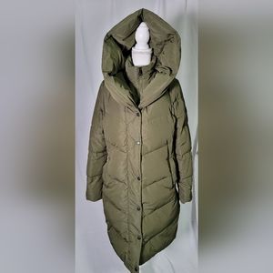 Lauren Ralph Lauren Women’s Oversized Collar Down Coat Jacket – Green